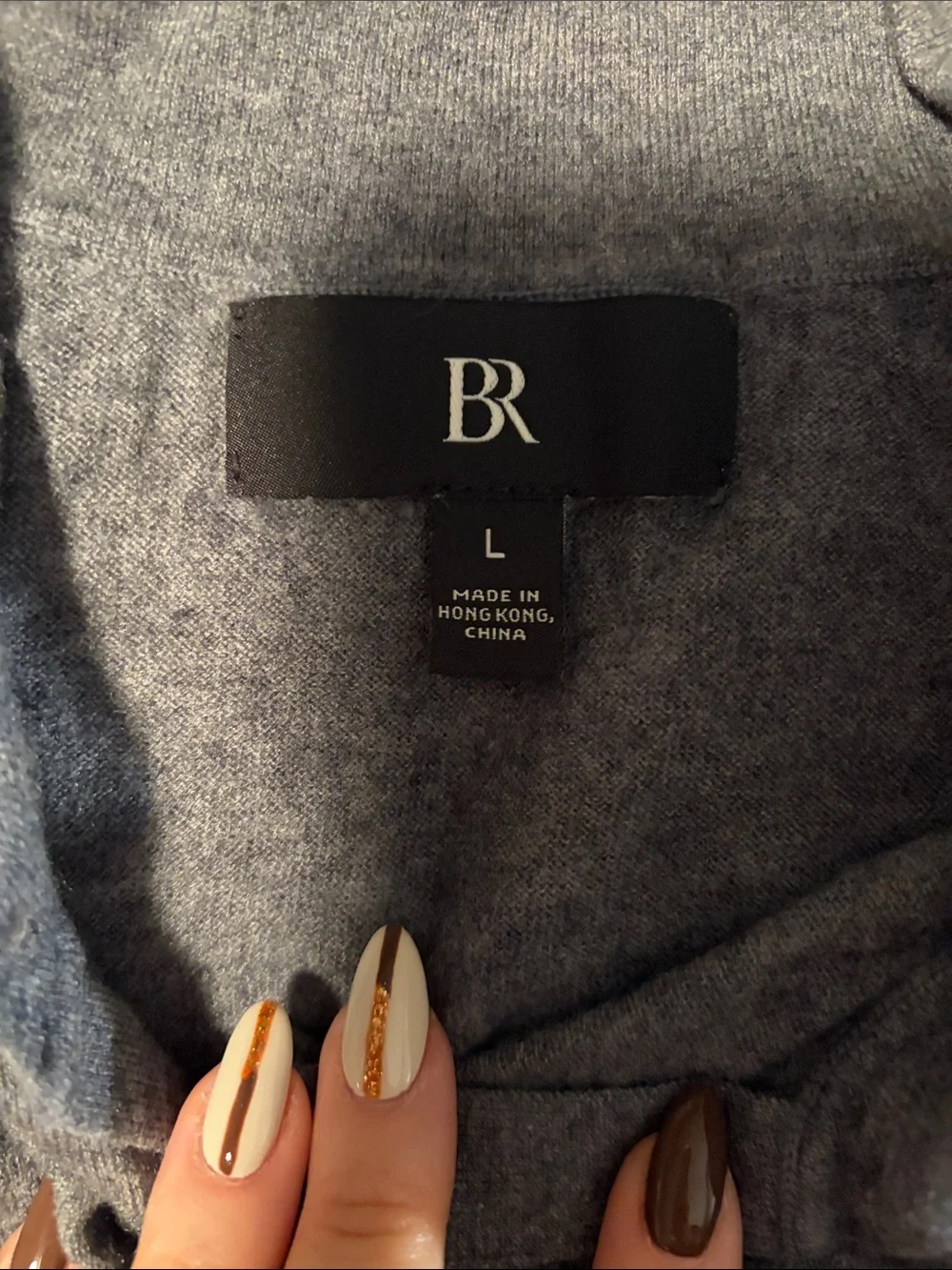 Banana Republic Men's Heather Gray Short Sleeve Cashmere/Silk Shirt - Large